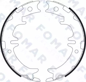 FOMAR FRICTION fo9082 -  Комплект тормозных колодок, стояночная тормозная система